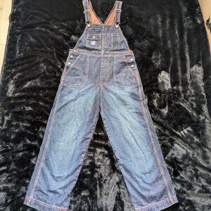 Vintage Carpenter Bib Overall Jeans - Dark Blue